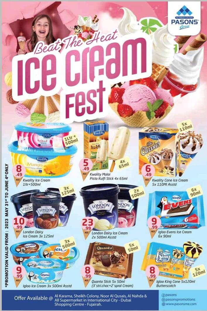 Pasons Ice Cream Fest Offers Catalog