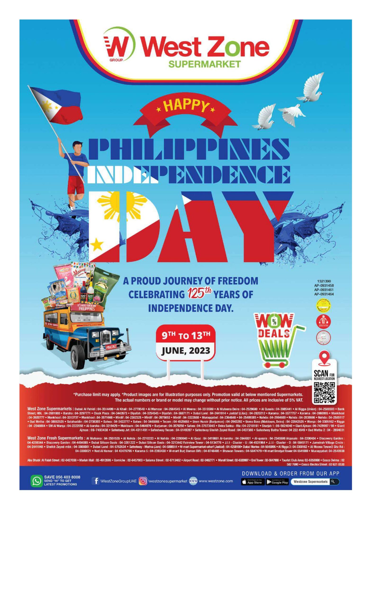 West Zone Philippines Independence Day Offers Today